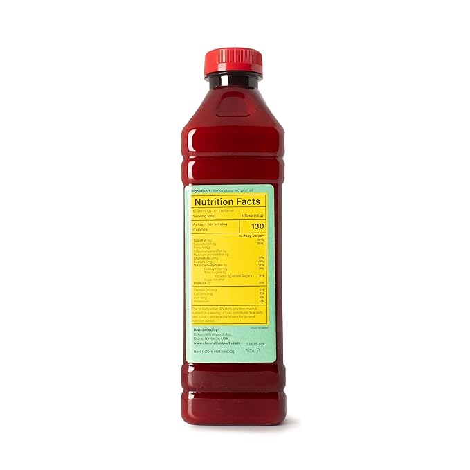 Nigerian Heritage 100% Red Palm Oil 33.81 Fl Oz ??Pure Red Palm Oil for Cooking ??Natural African