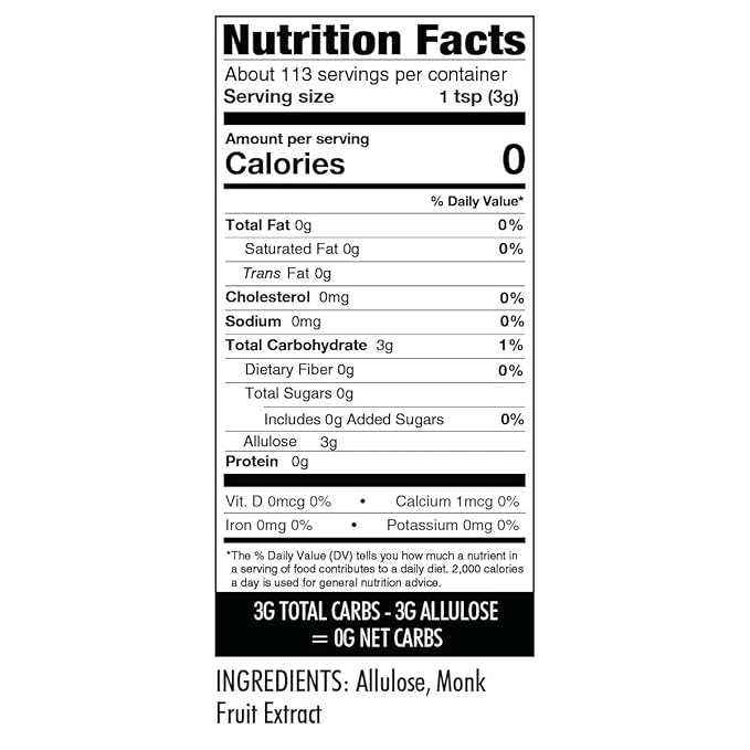 Wholesome Yum Besti Natural Powdered Sugar Substitute - Keto Confectioners Monk Fruit Sweetener