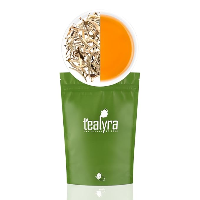 Tealyra - Luxury Jasmine Silver Needle White Losse Tea - Grown in Fujian China - Loose Leaf Tea