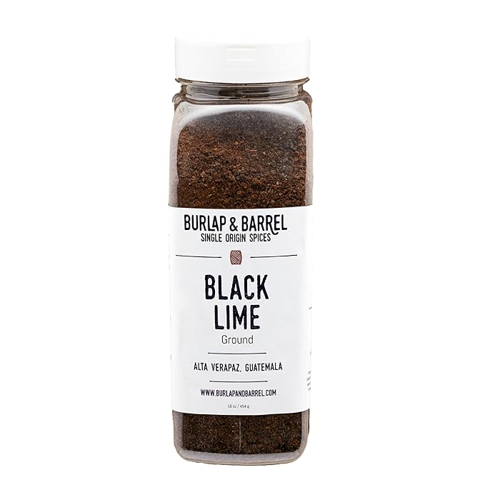 Burlap & Barrel Ground Black Lime - Tart & Savory for Roasted Meats, Veggies, Stews, Kebabs