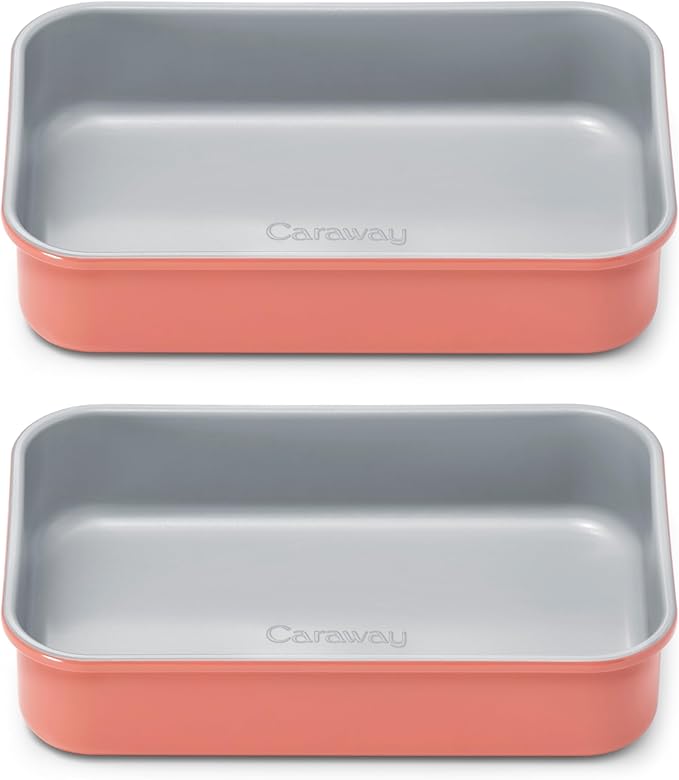 Caraway Nonstick 9” x 6.5” Small Rectangle Baking Pan Duo – Non-Toxic, PTFE & PFOA Free