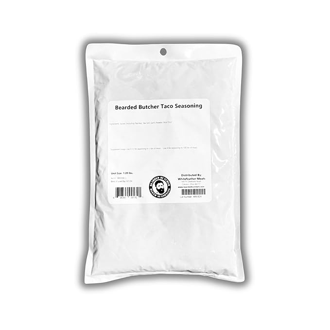 Bearded Butchers Taco Seasoning 17.5oz - Season 25 lbs of Meat, No MSG, Gluten-Free, Authentic