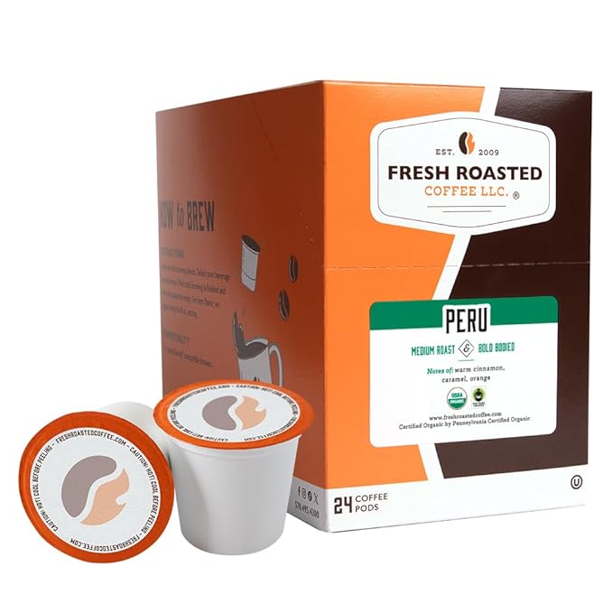 Fresh Roasted Coffee, Organic Peru | Mold & Myco 3rd Party Tested, USDA Organic, Kosher | Med Roast