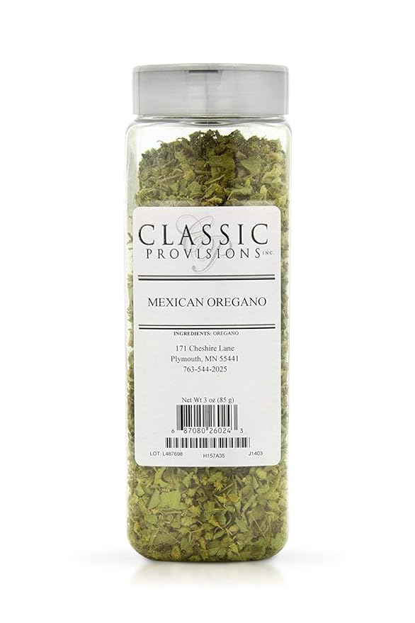 Classic Provisions Spices, Mexican Oregano Dried Whole Leaves ??3oz Shaker ??Rich in Flavor for