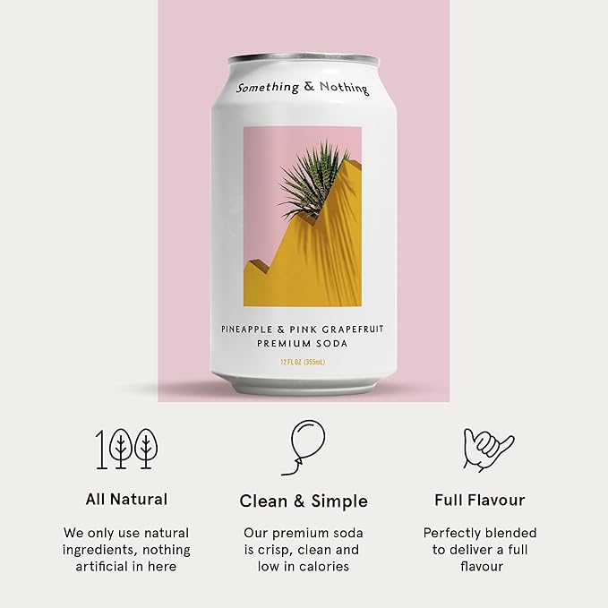 Something & Nothing Pineapple & Pink Grapefruit Flavoured Sparkling Water | Lightly Carbonated