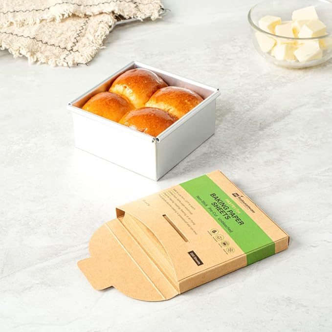 Restaurantware Pastry Tek 4 x 4 Inch Parchment Paper Sheets 200 Greaseproof Baking Sheets For Oven