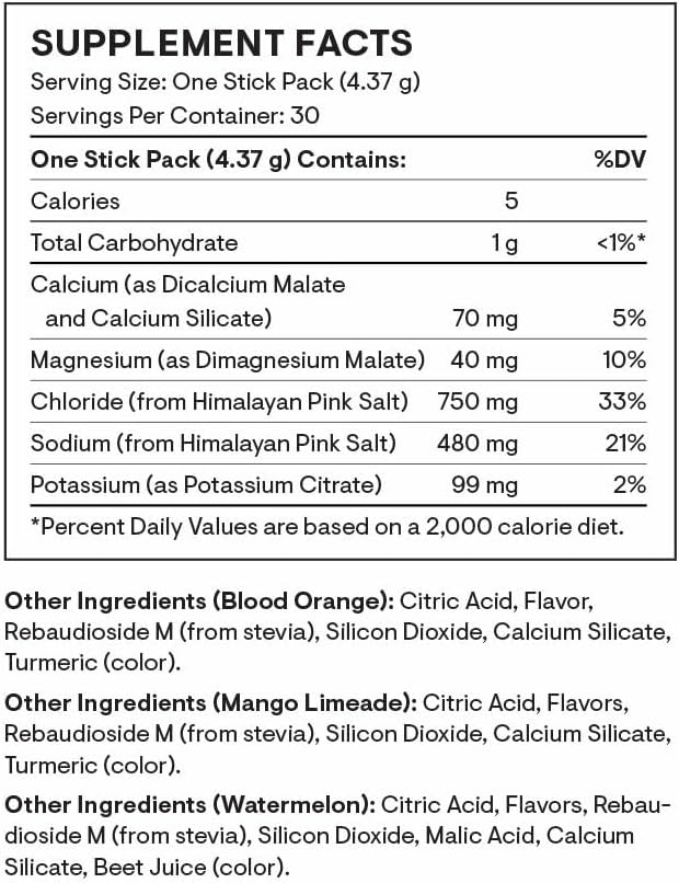 THORNE - Daily Electrolytes - Zero Sugar & Low-Calorie Electrolyte Drink Mix - Naturally Flavored &