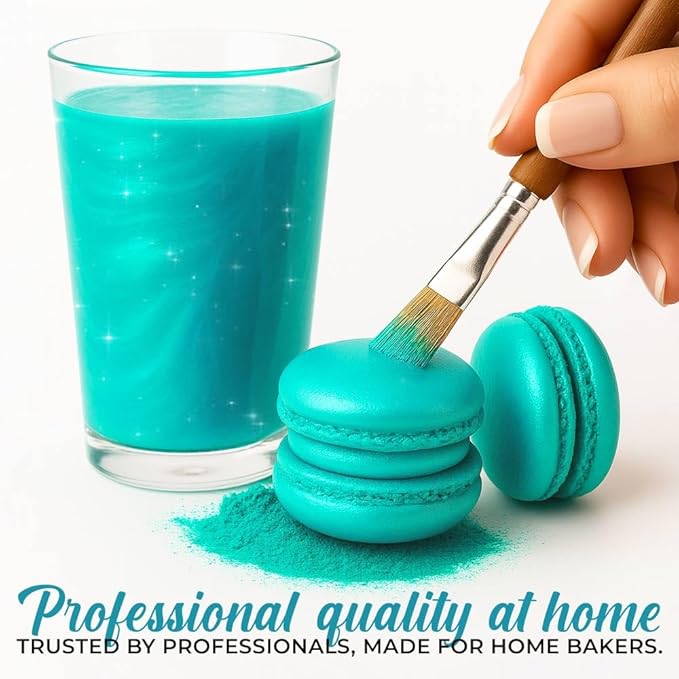 Bulk (20g) Luster Dust Edible Cake Decorations, Teal Edible Dust for Cake Edible Luster Dust for