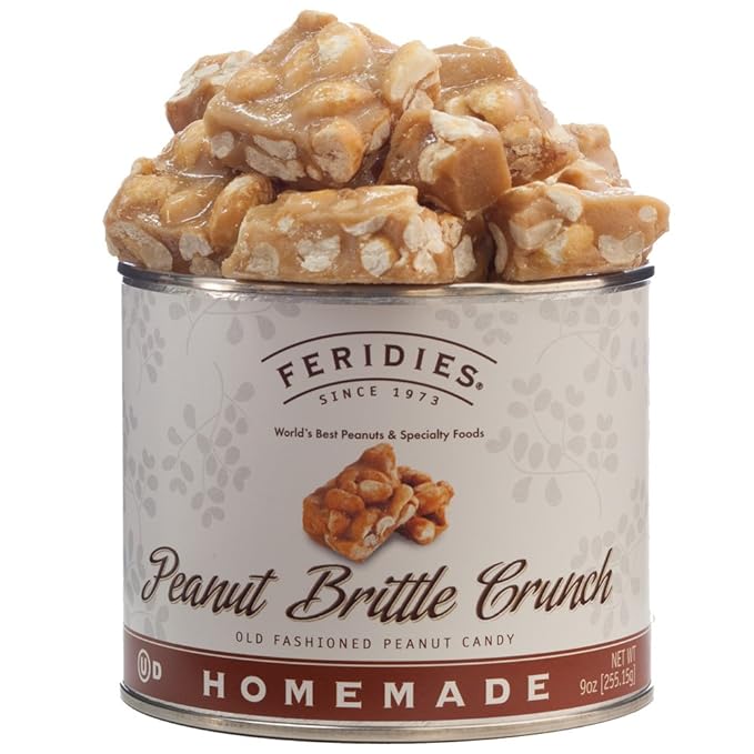 FERIDIES Peanut Sampler Gift Set with Salted Virginia Peanuts, Brittle, Honey Roasted, and 5
