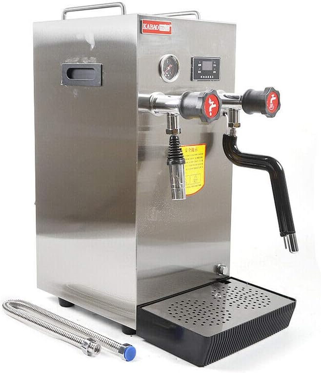 2500W Professional Espresso Coffee Machine, 2.1Gal Steam Water Boiling Machine, LED Display 360°