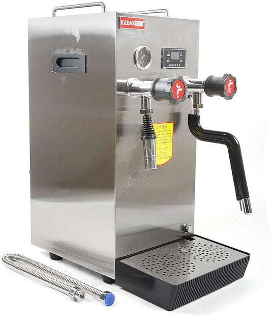 2500W Professional Espresso Coffee Machine, 2.1Gal Steam Water Boiling Machine, LED Display 360°