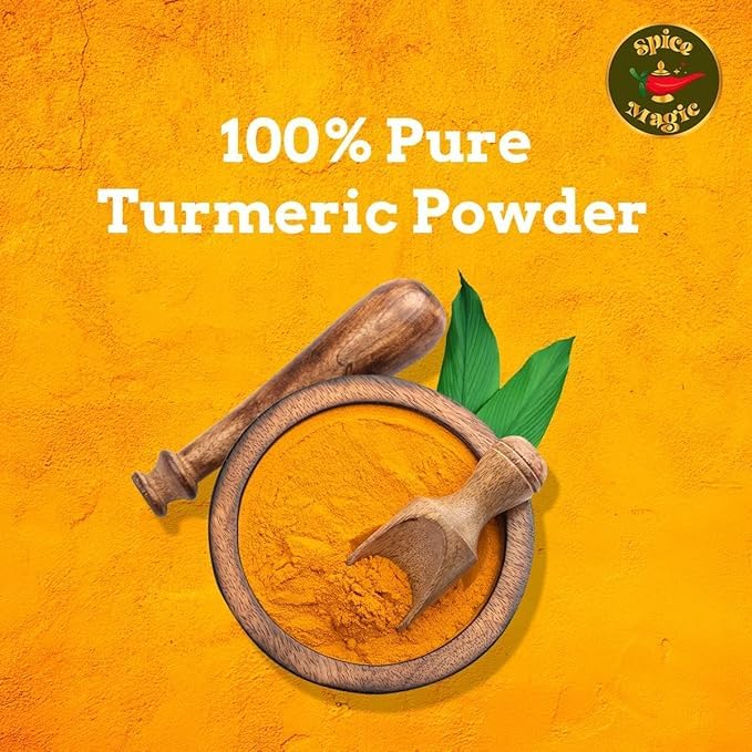 Spice Magic Turmeric Powder ??3.5 oz (100 g) | Pure, Natural Ground Haldi for Cooking, Golden Milk