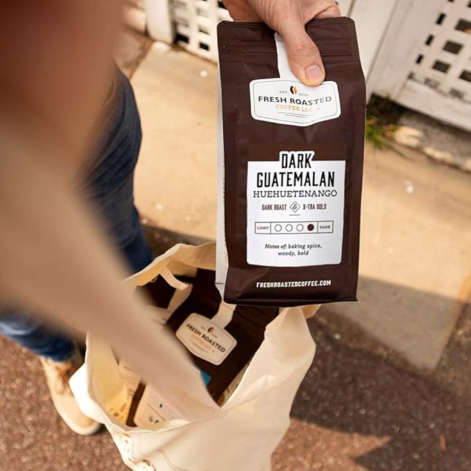 Fresh Roasted Coffee, Dark Guatemala Huehuetenango | 2 lb (32 oz) | Single Origin | Dark Roast |