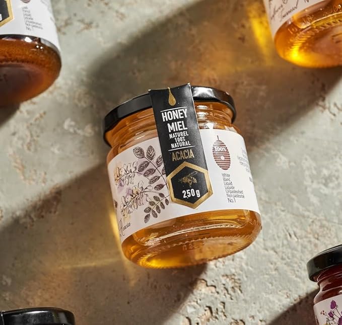HONIGMA® Raw Acacia Honey | Exquisite Taste | 100% Pure | Unpasteurized | Unfiltered | Partially