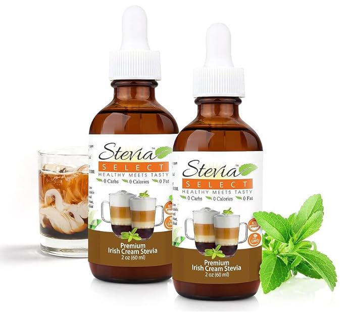 Stevia Select Irish Cream Stevia Extract Liquid - Zero Calorie Sweetener - All Natural Liquid