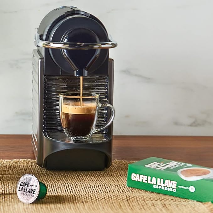 Cafe La Llave Espresso Pods: 80 Recyclable Aluminum Pods, Intensity 11 Dark Roast Latin-Style
