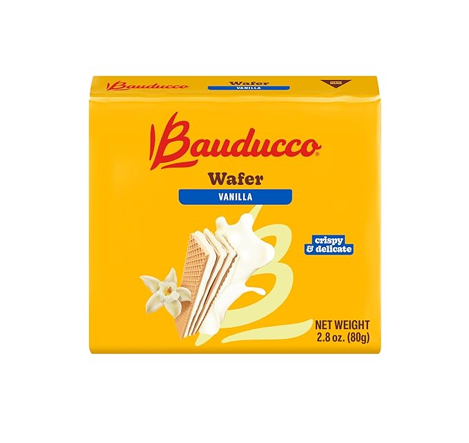 Bauducco Wafer Cookies, Vanilla, 28 oz (Pack of 10) - Crispy Layered Wafers with Rich Vanilla Cream