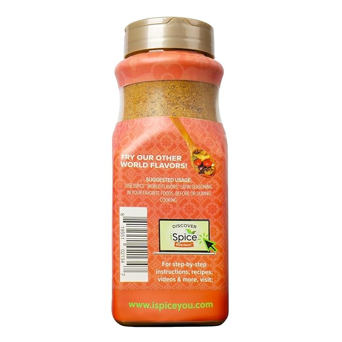 iSpice Blend | Latin Seasoning | 21.91 oz | Mixed Spice & Seasoning | Bulk Size | Halal | Kosher
