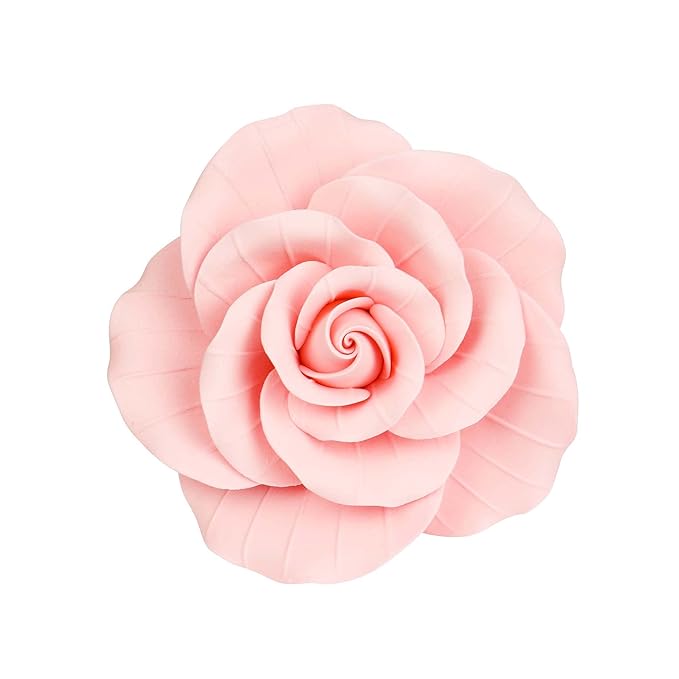 O'Creme Garden Roses Gumpaste Flower Set - Pink - Edible Flowers for Cake Decorating - Sugar Paste