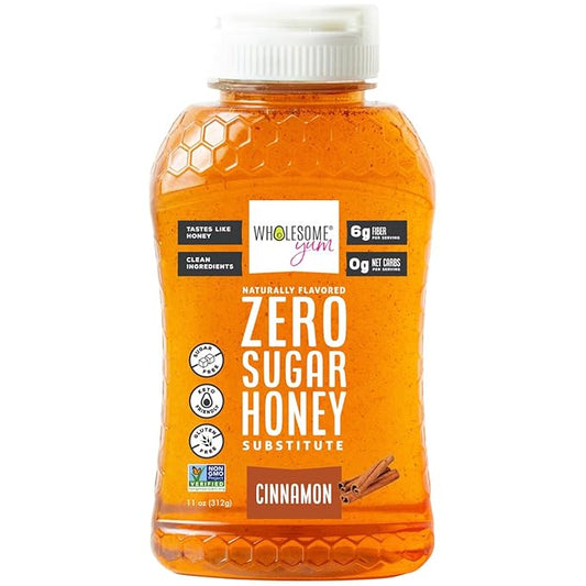 Wholesome Yum Cinnamon Zero Sugar Honey Substitute (Keto) - Natural Sugar Free Honey Alternative