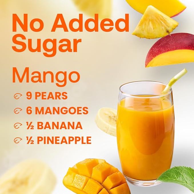Dr. Smoothie 100% Crushed Mango ??No Added Sugar, Made with Real Fruits/Fruit Juice ??Vegan, No