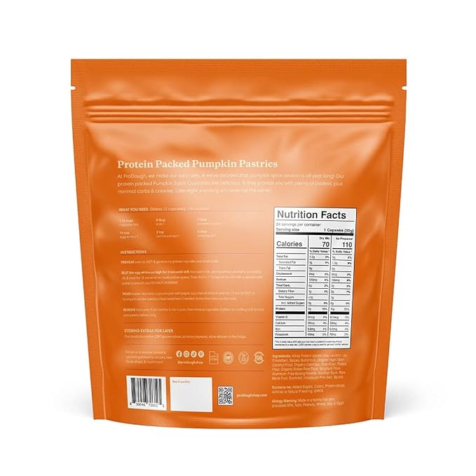 ProDough High Protein- Gluten Free Cupcake Mix, Low Carb, 13g of Protein per Cupcake, No Added