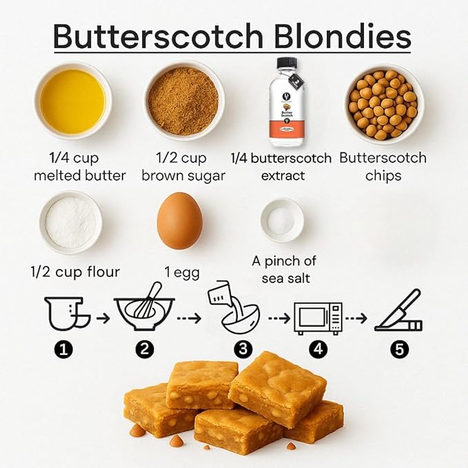 Dolce Flav Natural Butterscotch Extract 2 oz ??Kosher, Sugar-Free, Concentrated Rich Butterscotch