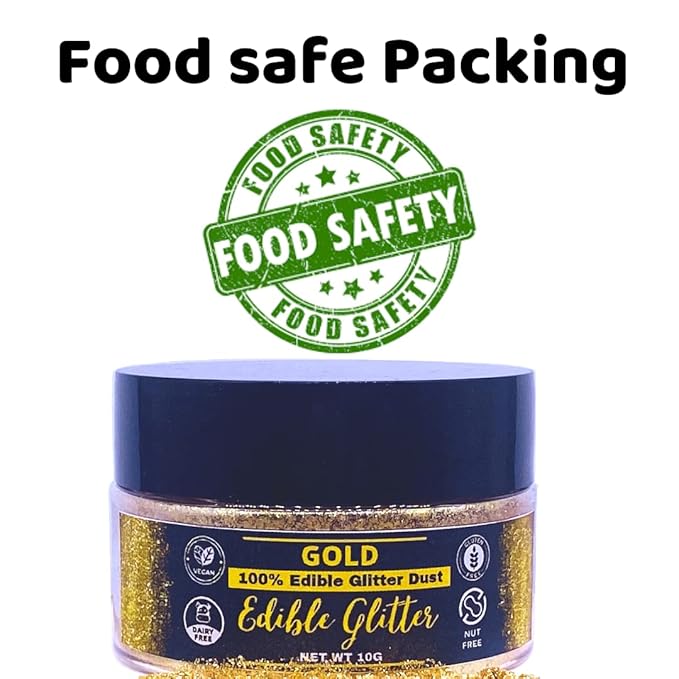 Dazzle Dust Edible Glitter Sprinkles for Cake Decorating, Drinks, Cookie, Icing, Dessert