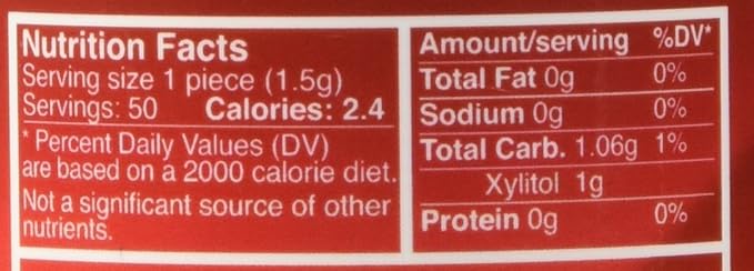 Epic 100% Xylitol Cinnamon Chewing Gum - Sugar Free, Aspartame Free Dental Gum - Supports Oral