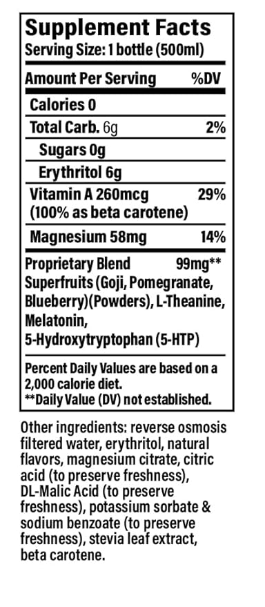 neuroSLEEP | Tangerine Dream | Functional Beverage for Restful Sleep, Non-Carbonated; 16.9 Fl Oz