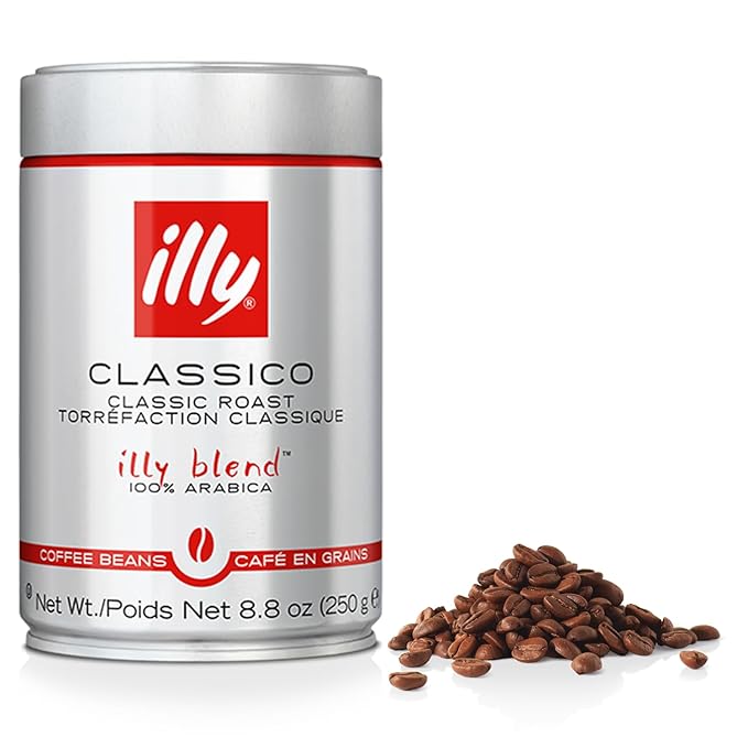 Illy Classico Whole Bean Coffee, Medium Roast, Classic Roast With Notes Of Caramel, Orange Blossom