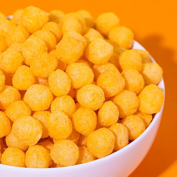 Heirloom Cheddar Cheese Balls by Pipcorn - 4.5oz 6 Pack - Gluten Free, Non-GMO Heirloom Corn