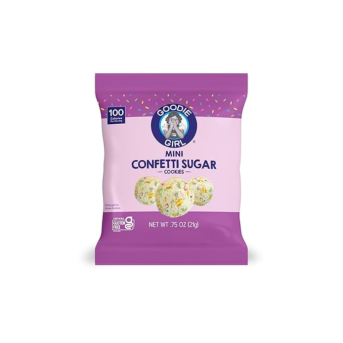 Goodie Girl Mini Confetti Sugar Cookies – Peanut Free, Gluten Free, No Artificial Ingredients – 100