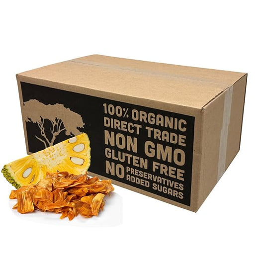 Mavuno Harvest Jackfruit Dried Fruit Snacks | Unsweetened Organic Dried Jackfruit Chips | Gluten