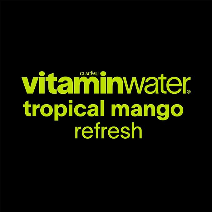 vitaminwater Refresh Tropical Mango Nutrient Enhanced Flavored Water Beverage, 20 fl oz Bottles, 12