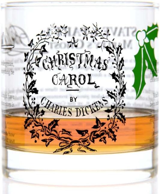 Well Told Classic Literature Rocks Glass - A Christmas Carol by Charles Dickens - Old Fashioned