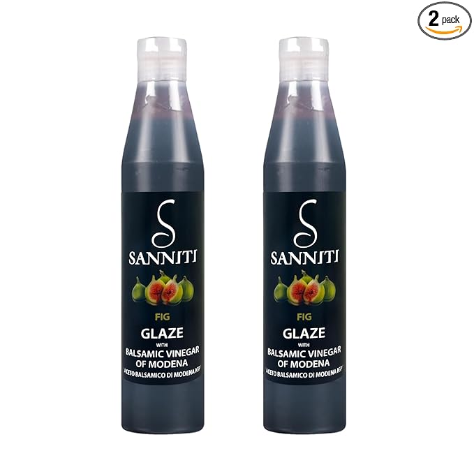 Sanniti Italian Balsamic Vinegar FIG Glaze, 12.9 Ounce (Pack of 2)