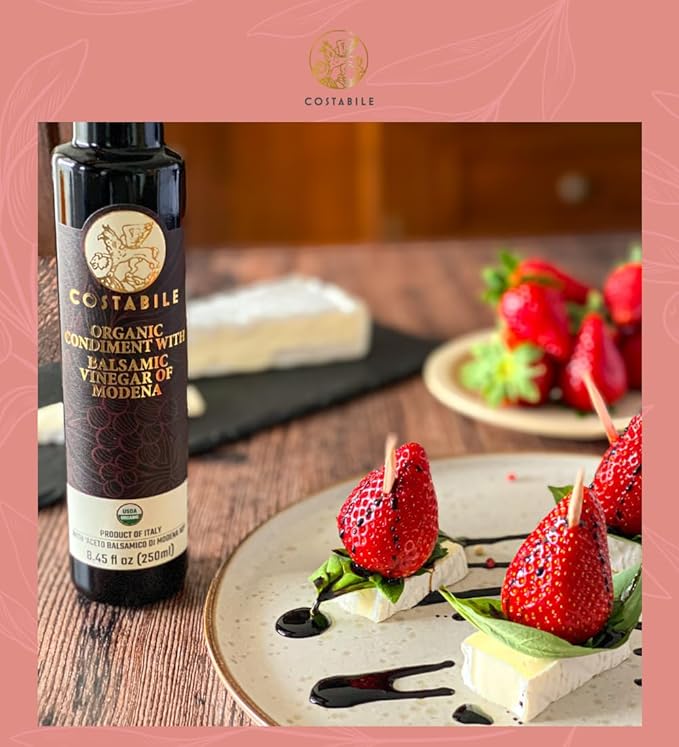Costabile Modena Balsamic Vinegar Organic Barrel Aged ??Made in Italy, Rich Flavor, Natural
