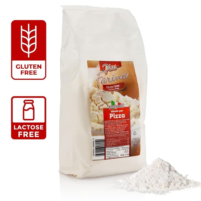 Gluten Free Flour, Pizza Flour, Lactose Free, 2.2lb, All Natural, Multi Purpose Flour & Starch