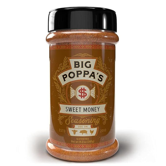 Big Poppa’s Sweet Money BBQ Rub — Award Winning Pork BBQ Rub — Gluten-Free Spice Mix — Dry Rubs for