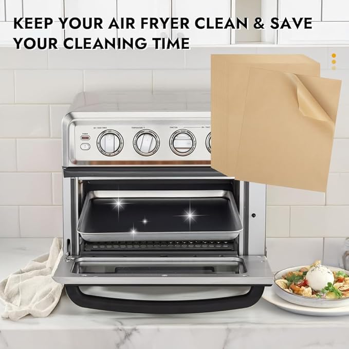 BYKITCHEN 11 x 9in Air Fryer Parchment Paper Sheet Liners Compatible with Breville Smart Oven Air