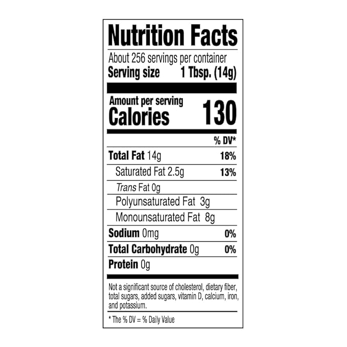 Amazon Fresh, Peanut Oil, 128 Fl Oz (Previously Happy Belly, Packaging May Vary) (Pack of 2)