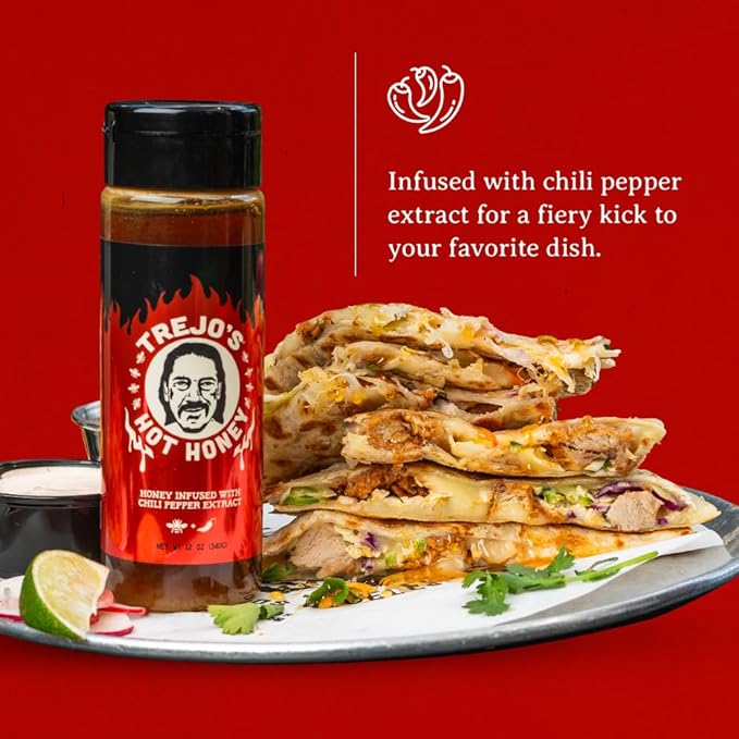 Trejo's Tacos Hot Honey | Sweet and Spicy Honey Hot Sauce | Infused with Chili Pepper Extract |