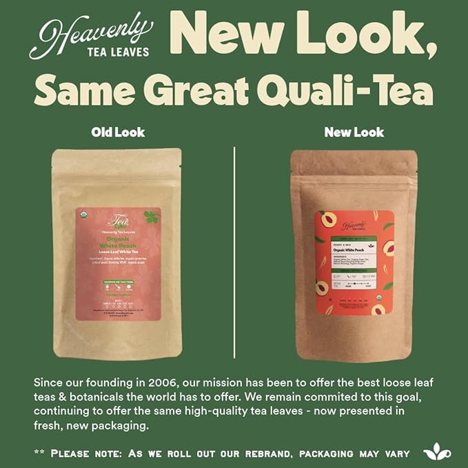 Heavenly Tea Leaves Organic Ginger Lemon Green, Loose Leaf Green Tea, 4 oz. (Approx. 50 Cups of
