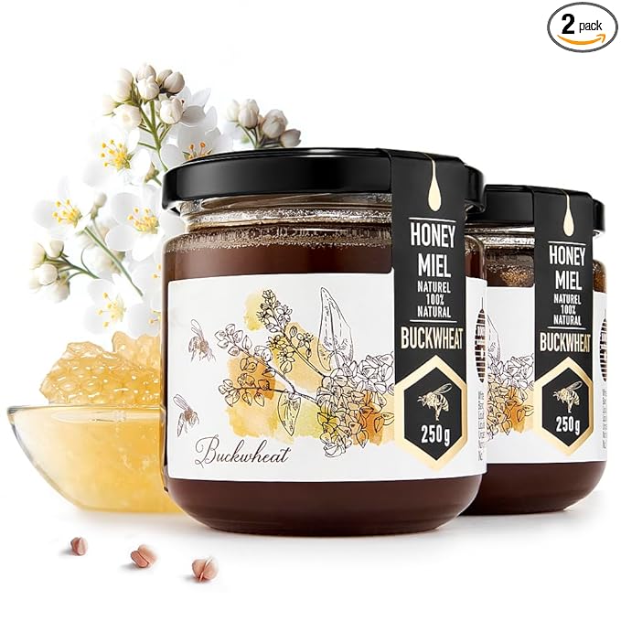 HONIGMA® Raw Buckwheat Honey | Exquisite Taste | 100% Pure | Unpasteurized | Unfiltered | Partially