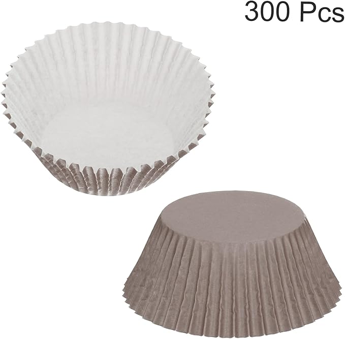 uxcell 300 Pcs Cupcake Liners, Muffins Paper Baking Cups Wrappers Standard Greaseproof for Baking