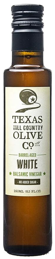 White Balsamic Vinegar - Gourmet Barrel Aged Balsamic Vinegar - Great for Dressing Dipping Glazing