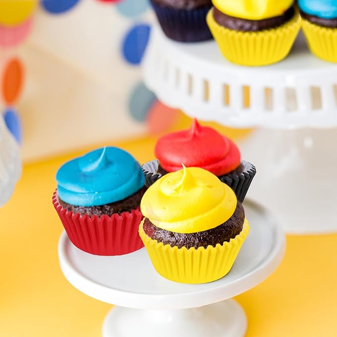 600 Pcs Lighting Cupcake Liner Cartoon Red Yellow Black Paper Baking Cup Animation Muffin Cupcake