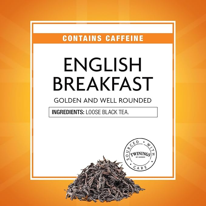 Twinings English Breakfast Loose Tea Tin, 7.05 Ounce Tin (Pack of 1), Smooth, Flavourful, Robust