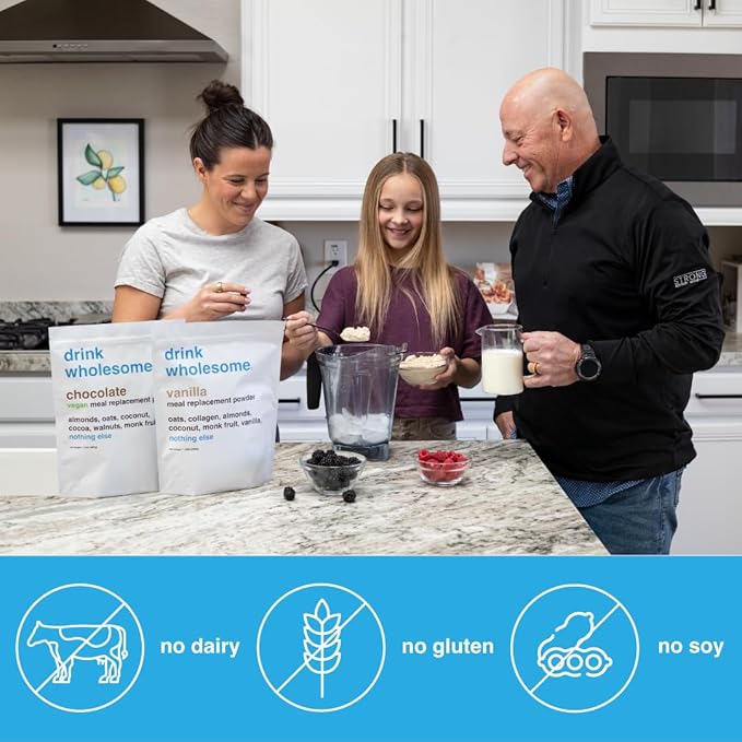 Drink Wholesome Vanilla Meal Replacement Powder | for Sensitive Stomachs | Gut Friendly | Additive